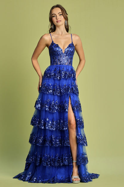 This dress ensures you’ll turn heads and feel confident all night long. 3218 ADORA DESIGN