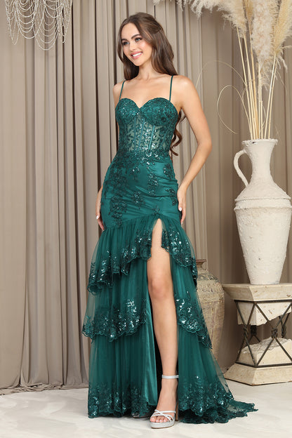 This dress ensures all eyes are on you. Feel confident, radiant, and ready to own the night! 3221 BY ADORA DESIGN