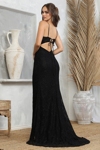 The high slit adds a touch of drama, making it perfect for turning heads at any event. 3231 BY ADORA DESIGN