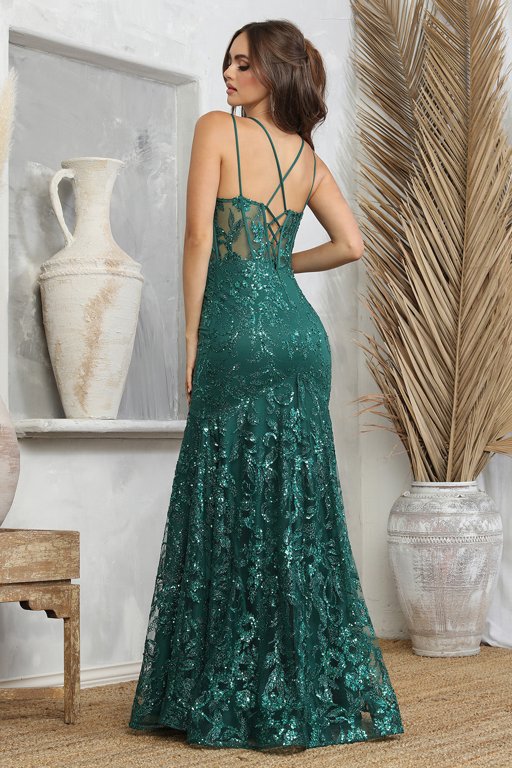 This elegant fitted dress features delicate lace detailing that exudes timeless beauty, 3236 BY ADORA DESIGN