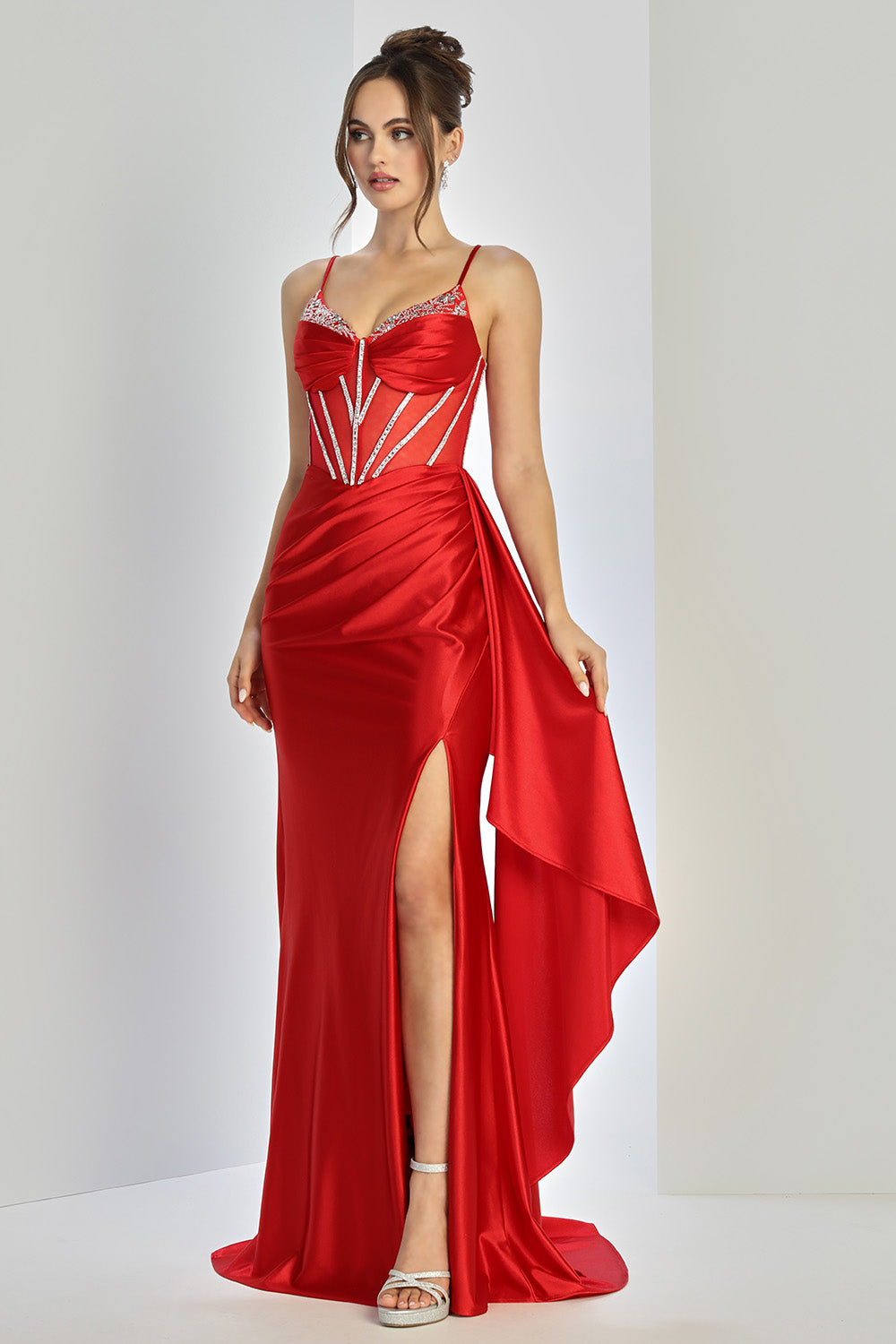 Beautiful satin dress that shapes your figure, perfect for your parties 3249 BY ADORA DESIGN