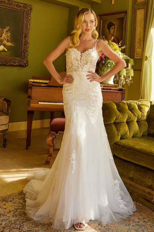 Exchange vows in this sequin embroidered wedding dress. GL3533 BY GLORIA