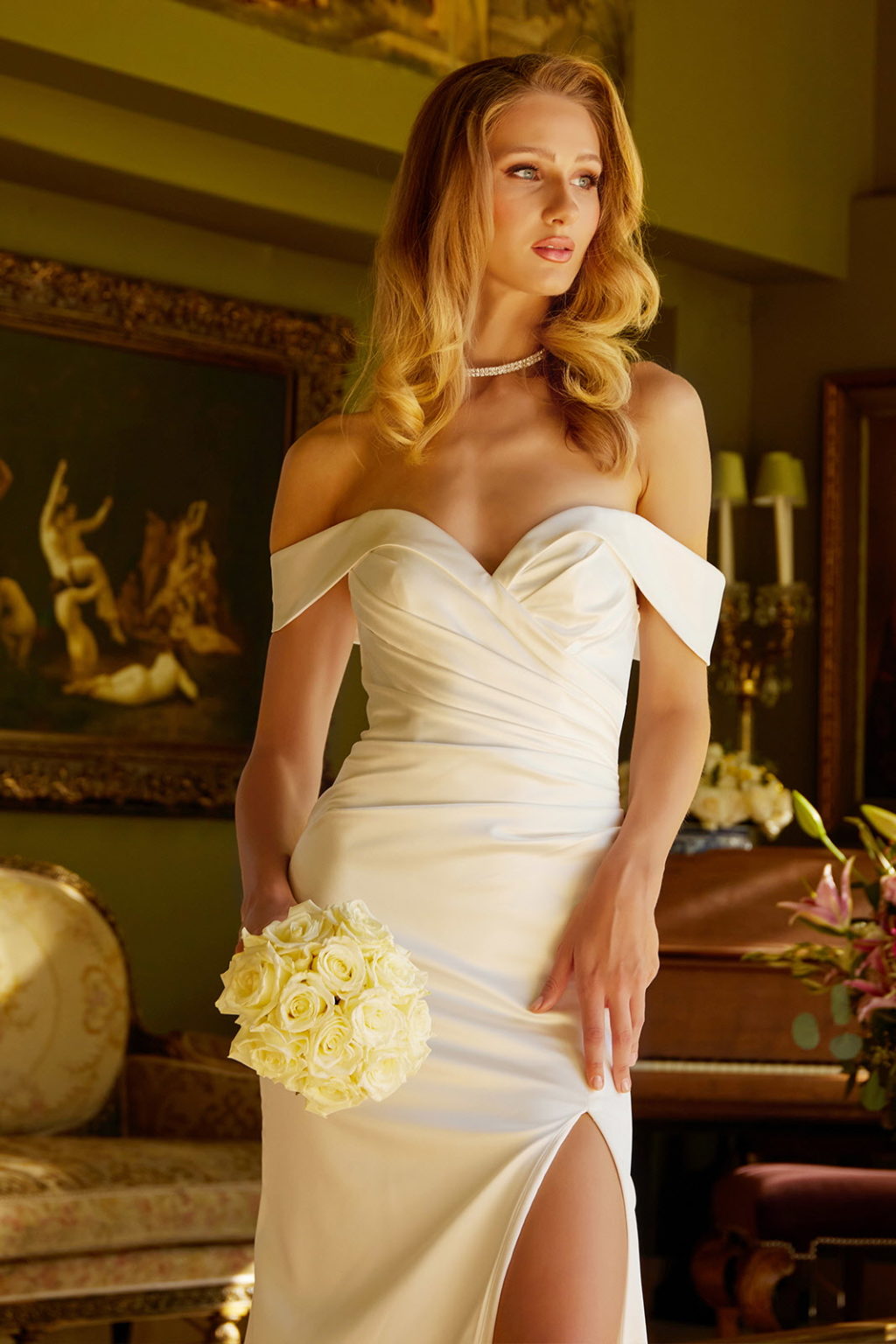 Look breathtaking in this romantically, form-fitting wedding dress. GL3545 GLS BY GLORIA