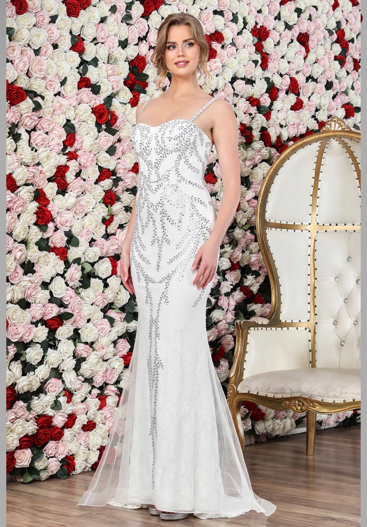 With gems design and a little touch of tulle. 3304-01 by ADORA DESIGN