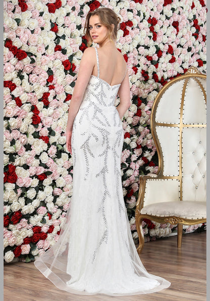 With gems design and a little touch of tulle. 3304-01 by ADORA DESIGN