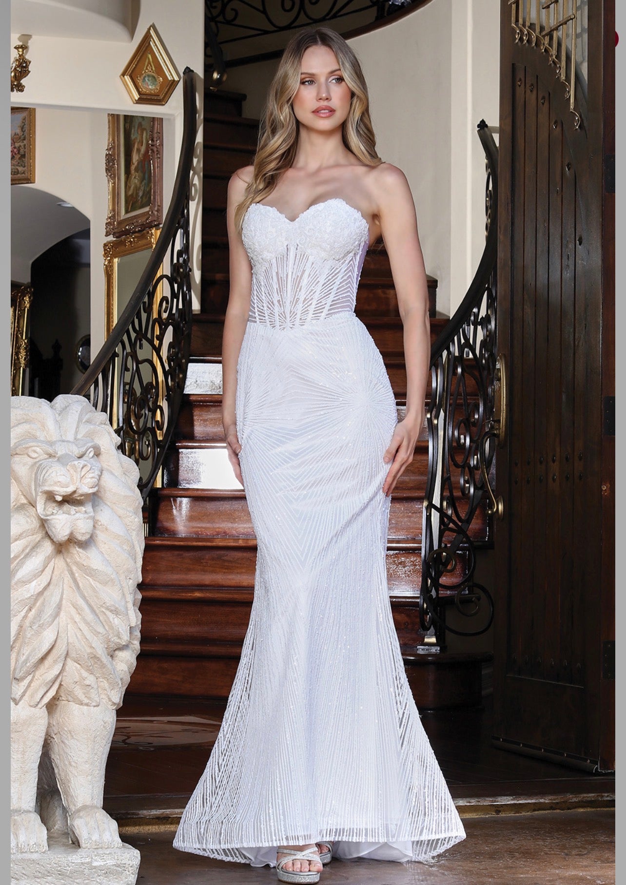 Perfect mermaid silhouette dress special for your event. 3279-01 BY ADORA DESIGN