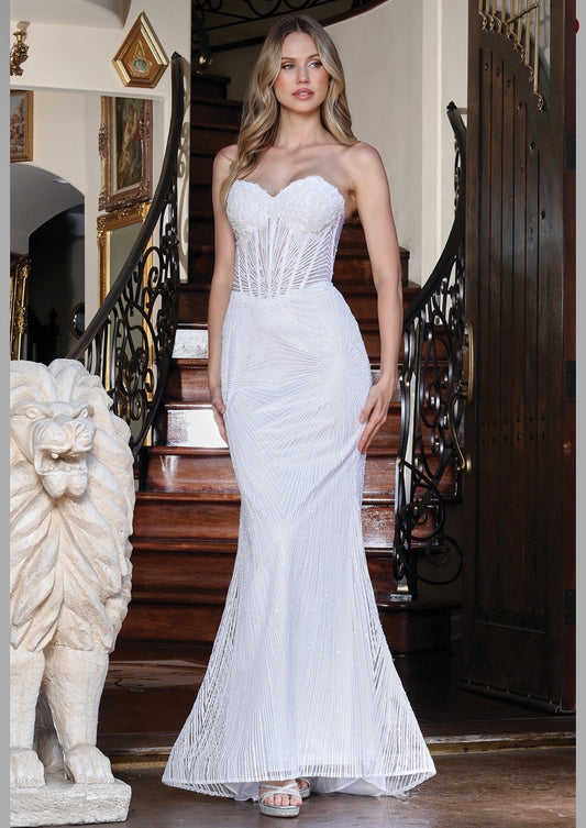 Perfect mermaid silhouette dress special for your event. 3279-01 BY ADORA DESIGN