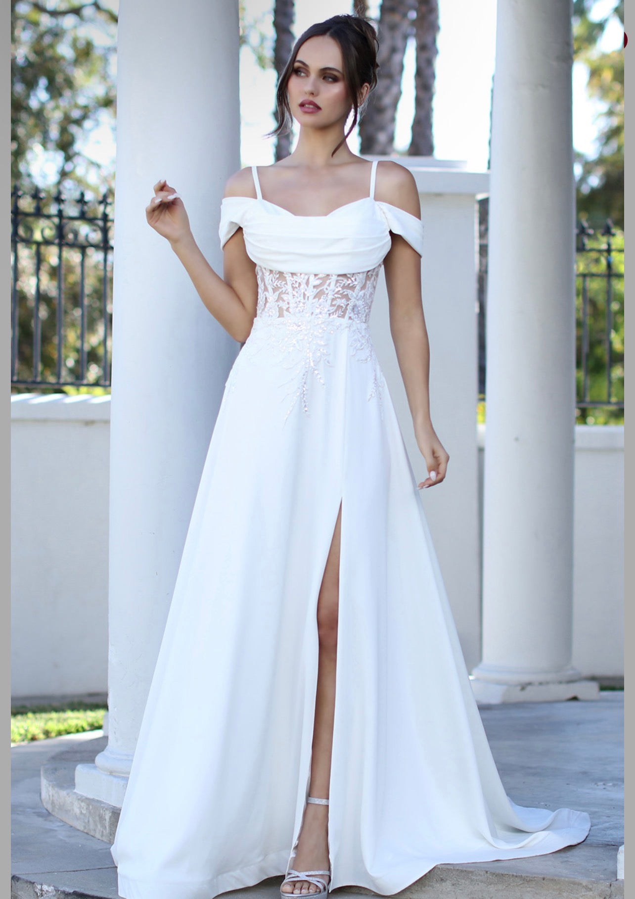 With exquisite details, see-through corset. 3251-01. BY ADORA DESIGN