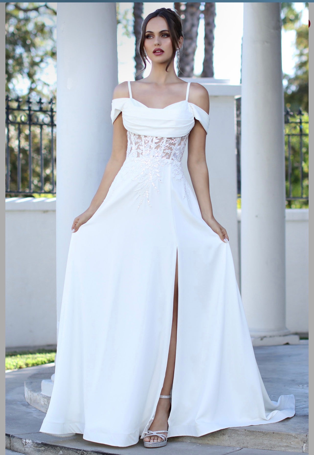 With exquisite details, see-through corset. 3251-01. BY ADORA DESIGN