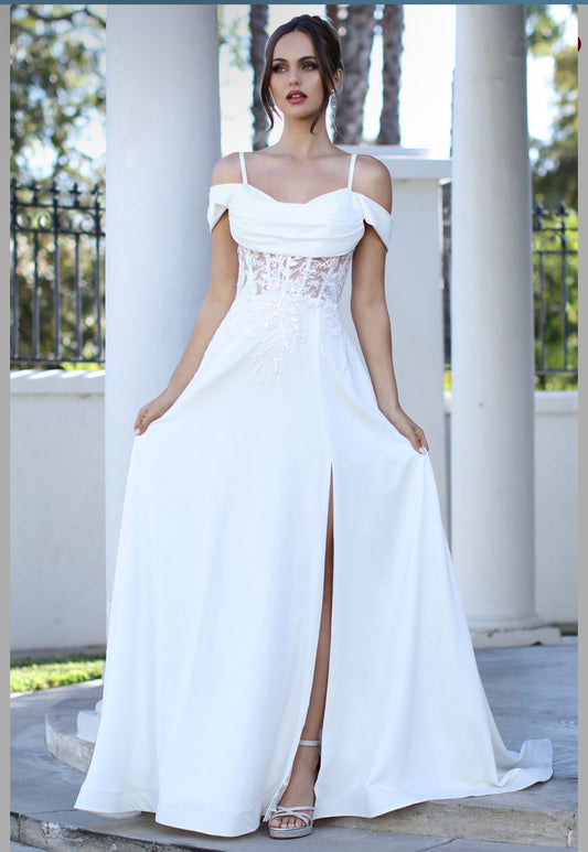 With exquisite details, see-through corset. 3251-01. BY ADORA DESIGN