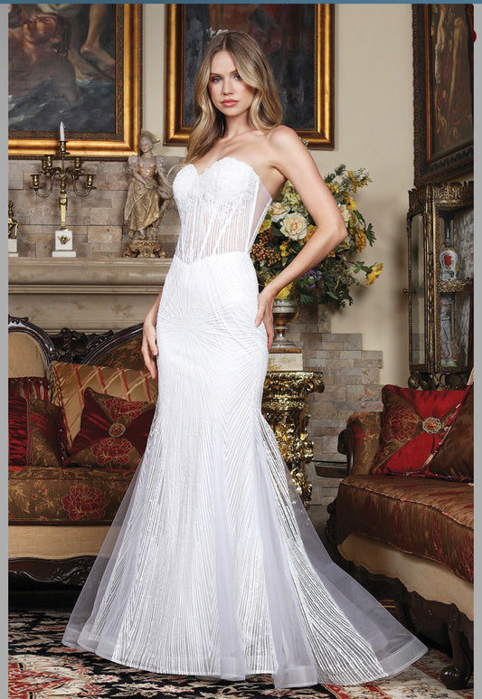 Perfect mermaid silhouette dress special for your event. 3278-01 BY ADORA DESIGN