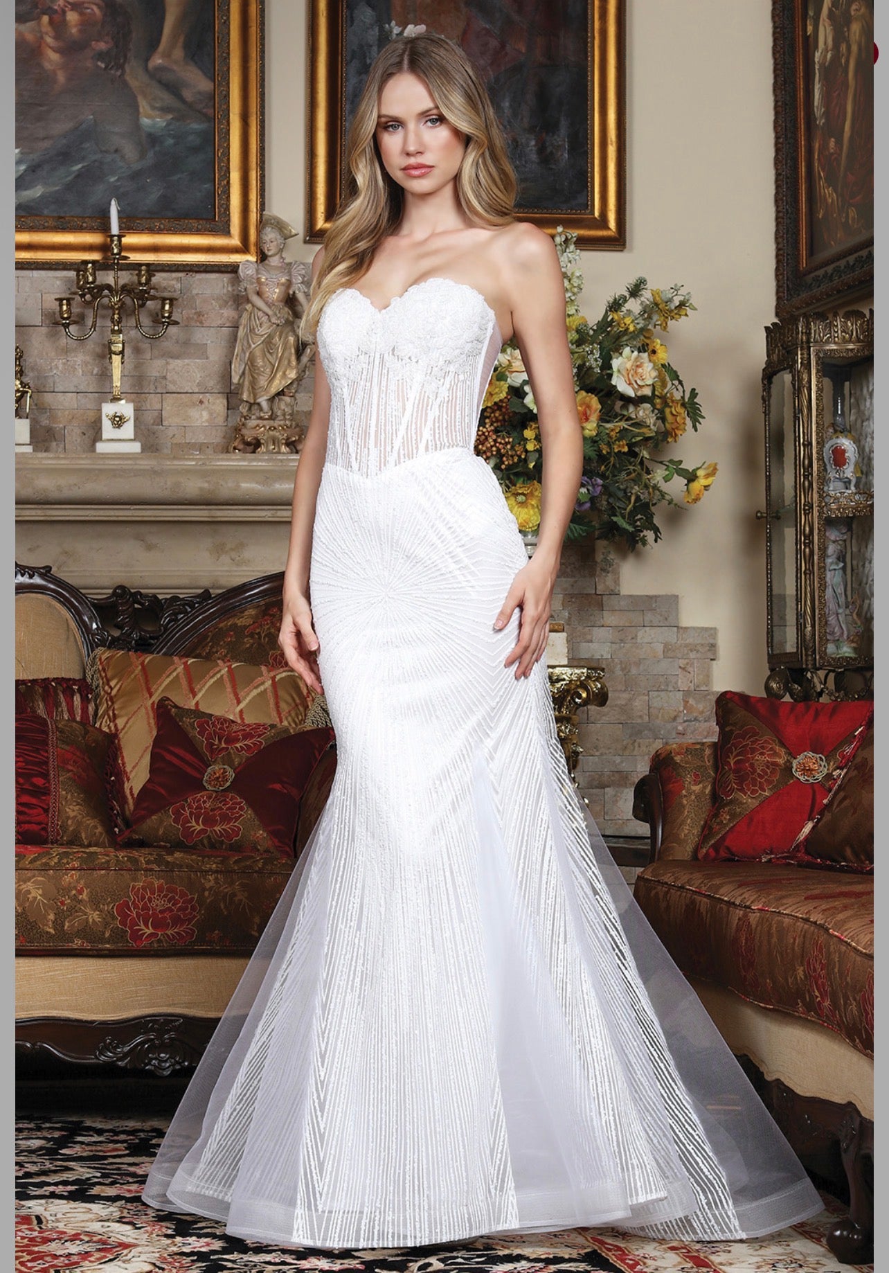 Perfect mermaid silhouette dress special for your event. 3278-01 BY ADORA DESIGN