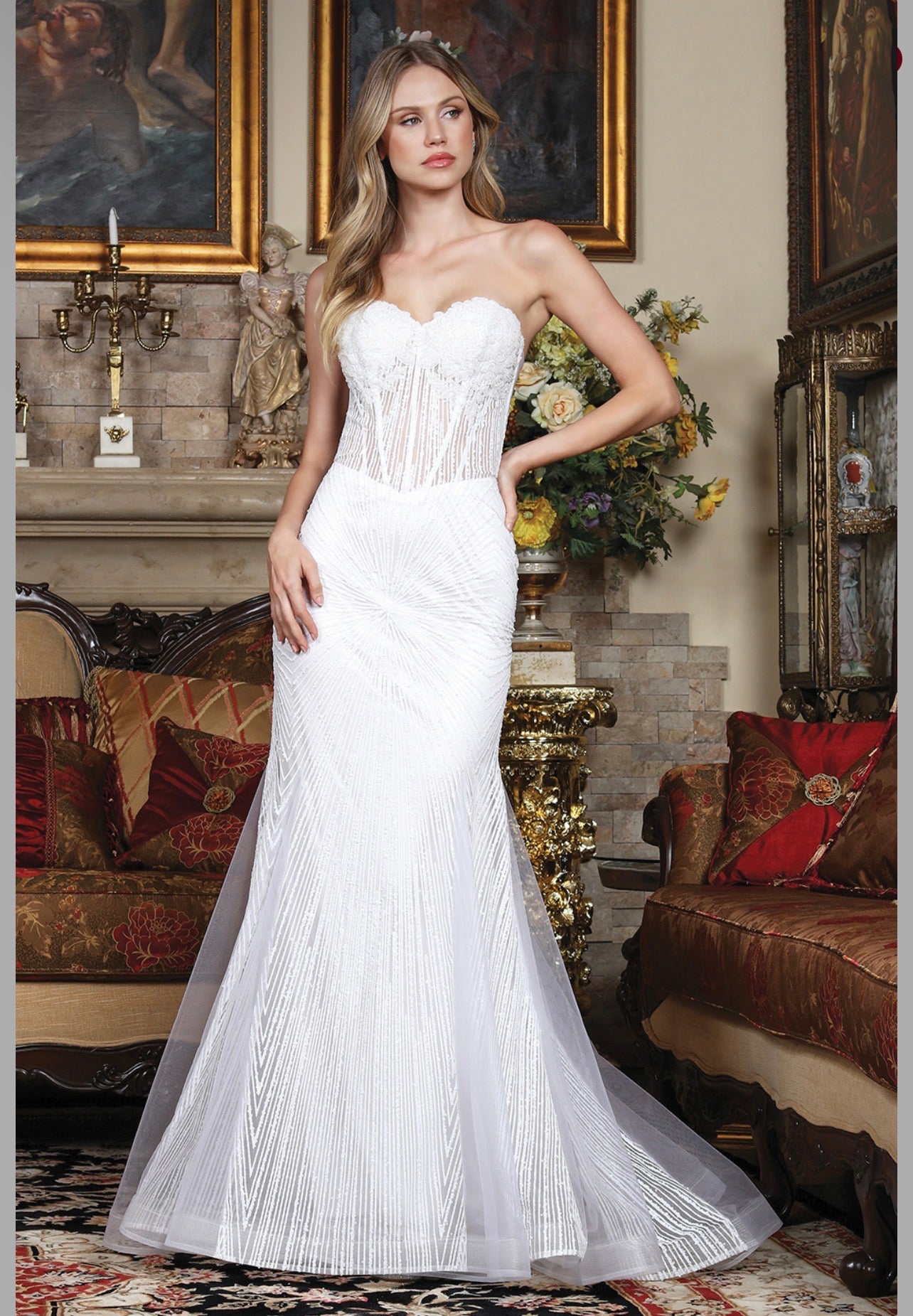 Perfect mermaid silhouette dress special for your event. 3278-01 BY ADORA DESIGN
