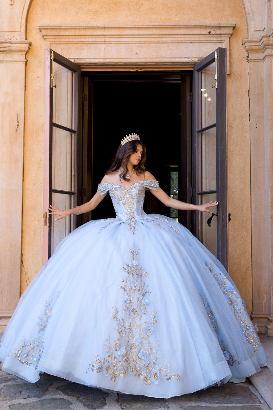 COMING SOON!  Gem Stone, Embroidered Dazzling Quinceanera Ball Gown. PQ1068 by Bella Couture
