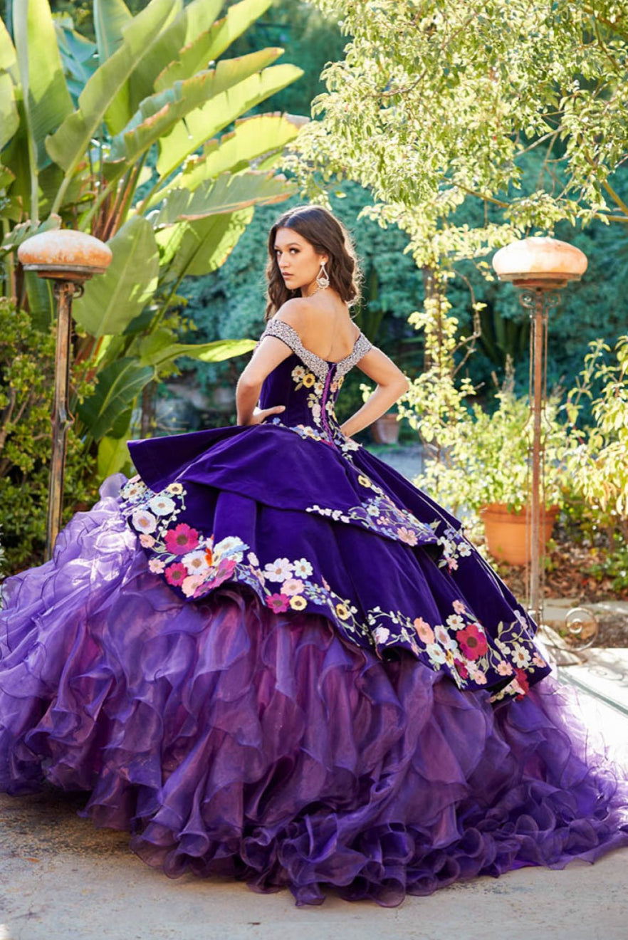 Charro, Multi Colored Floral. PQ1050 by Bella Couture.