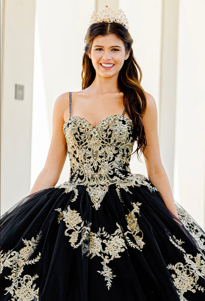 Embroidered Lace Quinceanera dress. PQ1016 By Bella Couture.