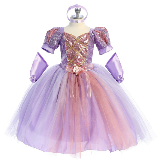 Princess dress party inspired in Rapunzel. 846 BY little KERY