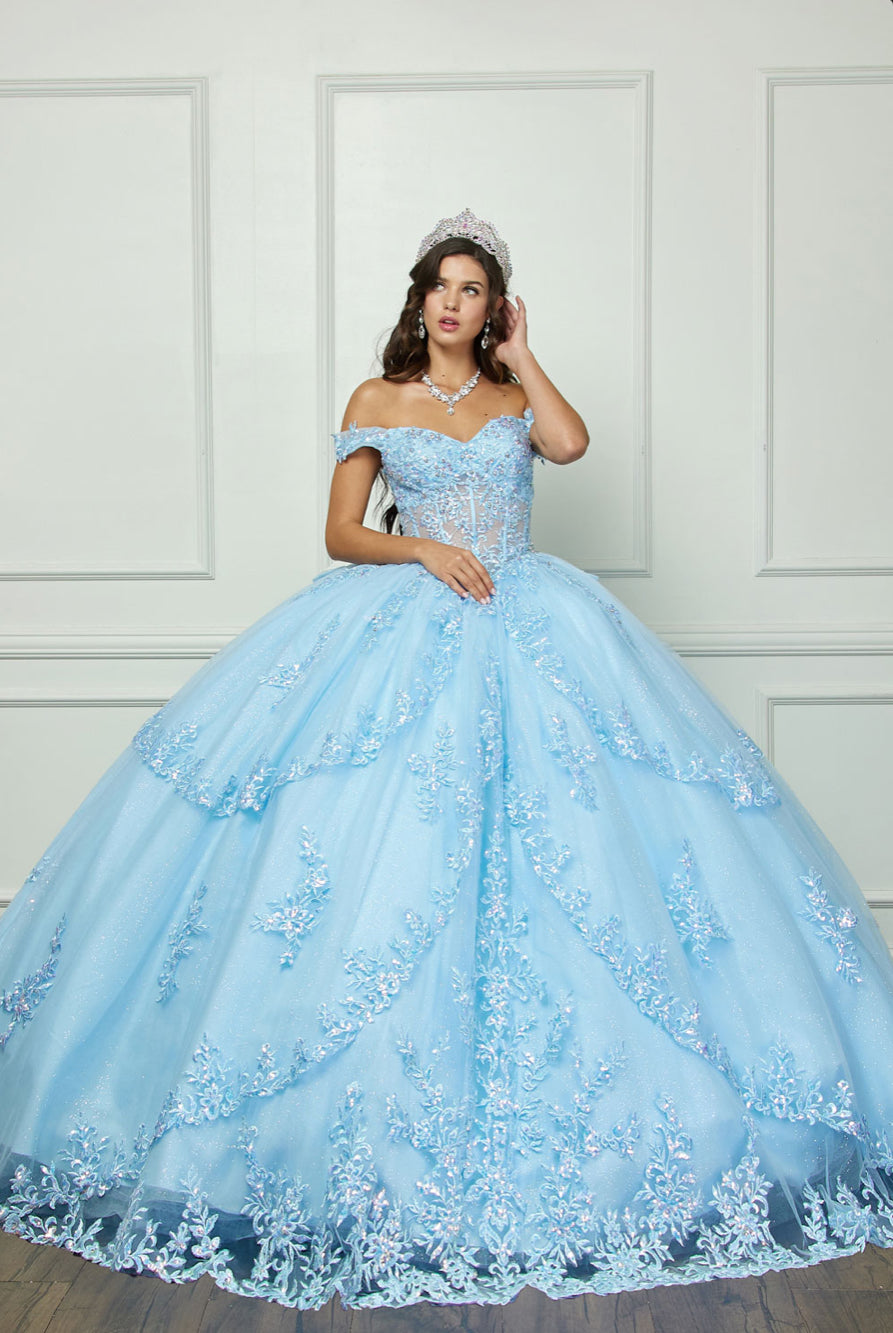 Multi-tiered Illusion Skirt, Off Shoulder. PQ1060 by Bella Couture