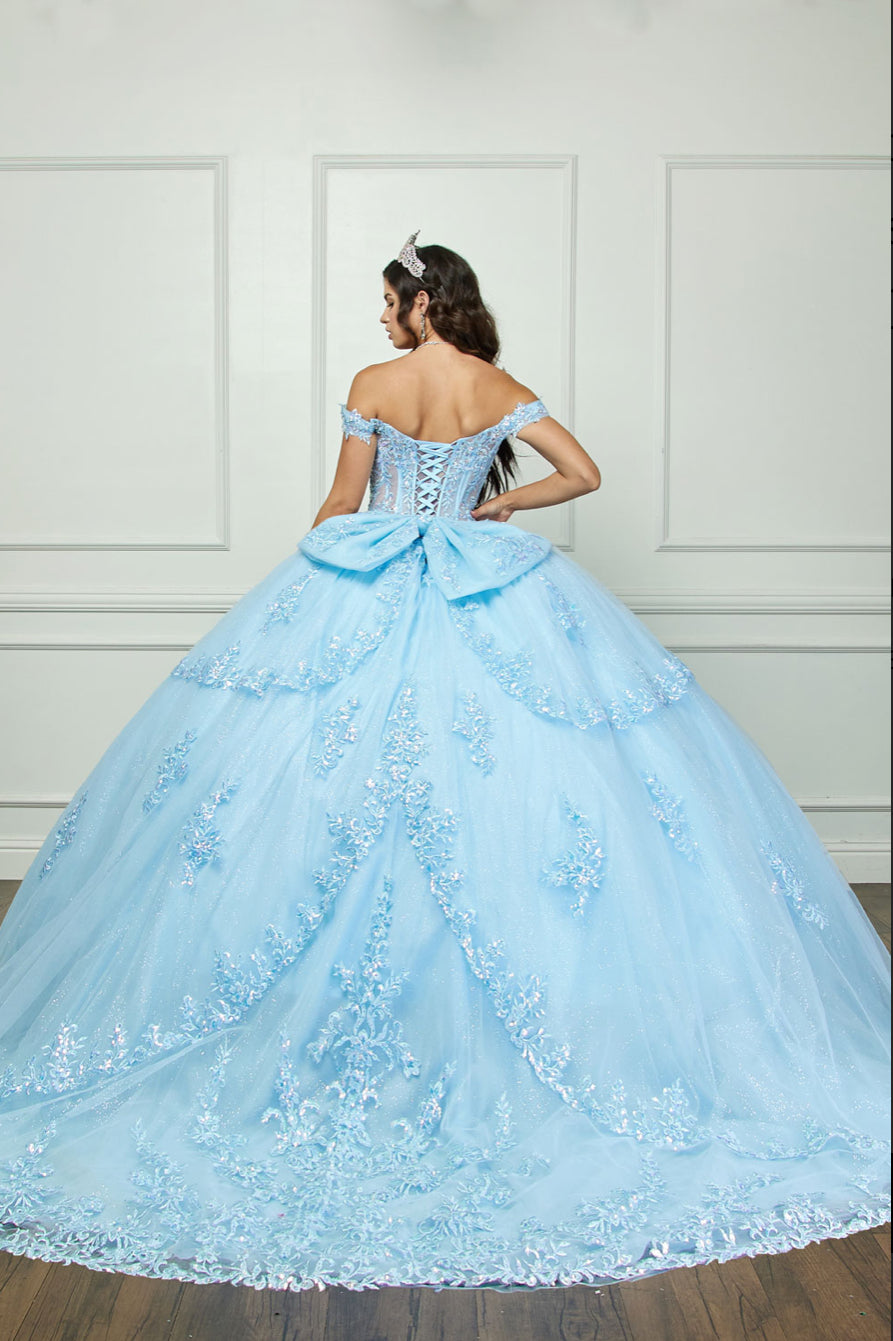 Multi-tiered Illusion Skirt, Off Shoulder. PQ1060 by Bella Couture