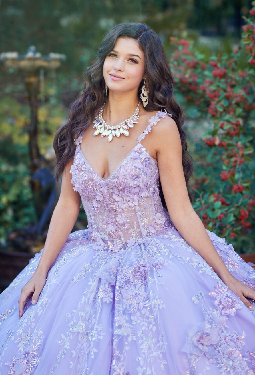Floral Off-The-Shoulder With Embroidery and Sequin Detail. PQ1048 by Bella Couture
