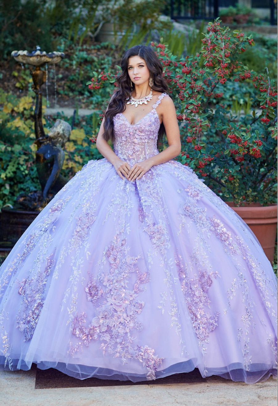 Floral Off-The-Shoulder With Embroidery and Sequin Detail. PQ1048 by Bella Couture