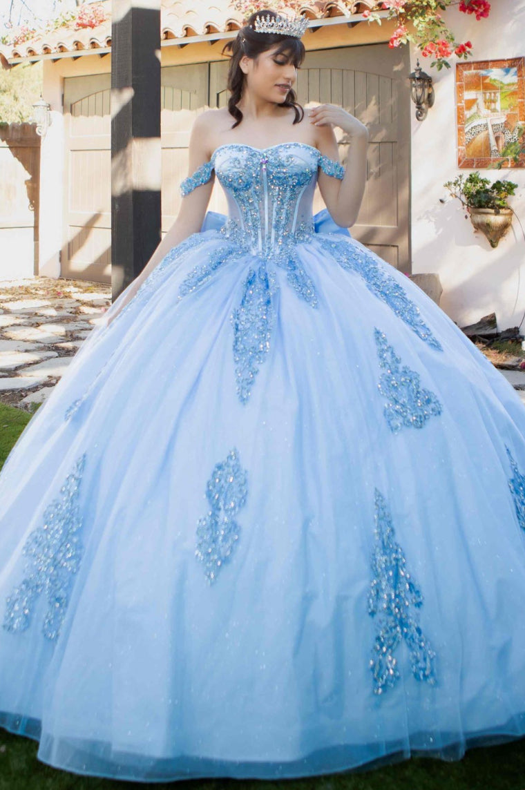 Corset Off Shoulder Long Tail Quince. 8190J by Cinderella Couture