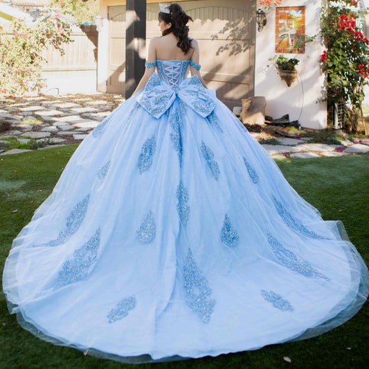 Corset Off Shoulder Long Tail Quince. 8190J by Cinderella Couture