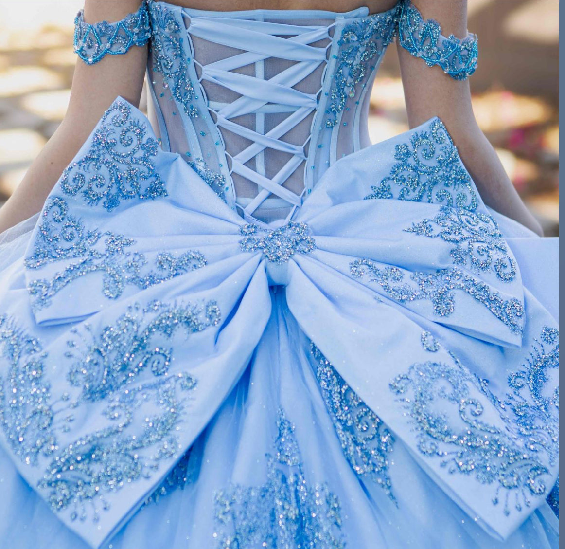 Corset Off Shoulder Long Tail Quince. 8190J by Cinderella Couture