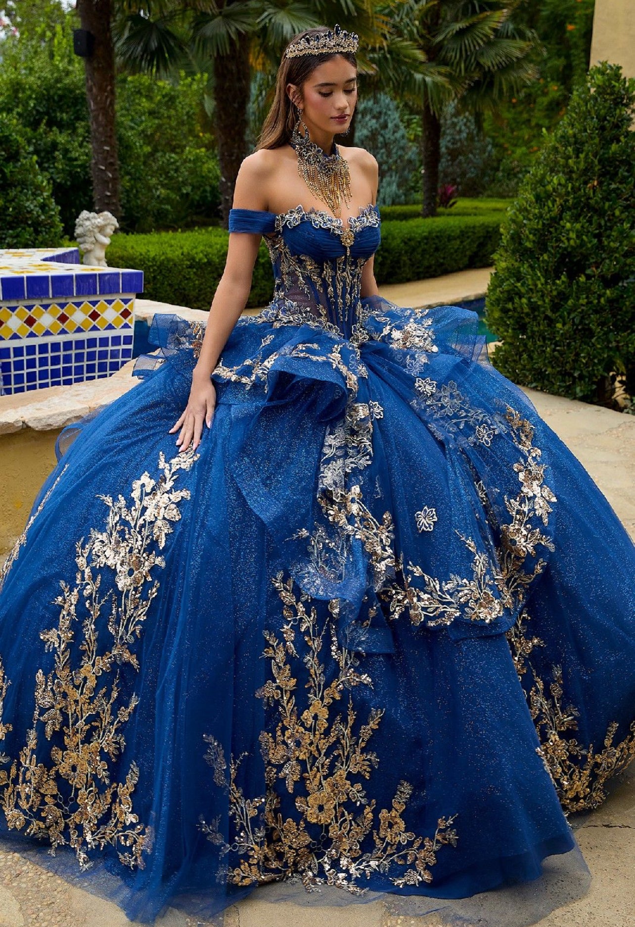 Stunningly embellished ball gown. GL3552 GLS by Gloria