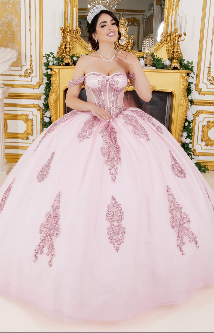 Corset Off Shoulder Long Tail Quince. 8190J by Cinderella Couture