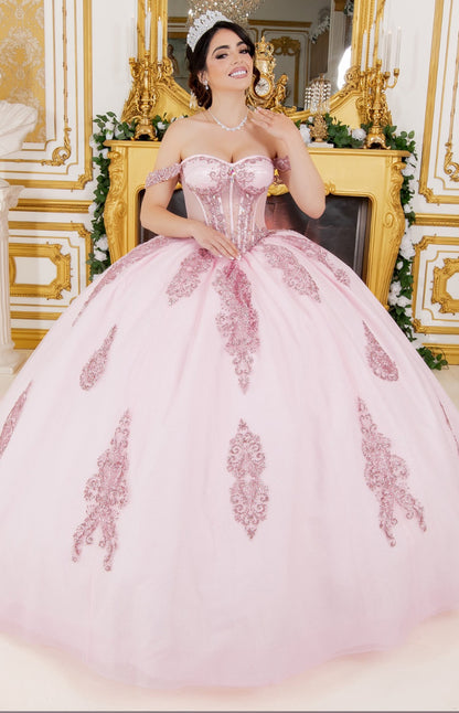 Corset Off Shoulder Long Tail Quince. 8190J by Cinderella Couture
