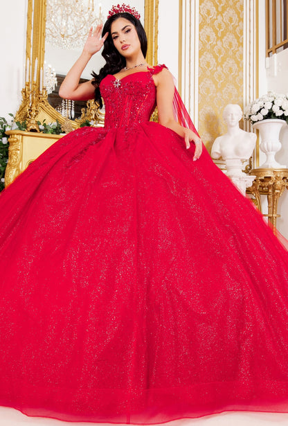 Corset Broach Off Shoulder Cape Quince. 8270J by Cinderella Couture.