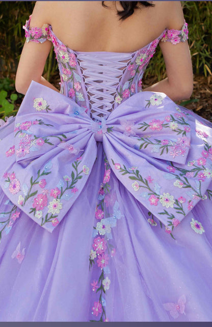 Colorful Daisy Embroidery Dress. 8260J by Cinderella Couture