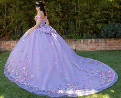 Colorful Daisy Embroidery Dress. 8260J by Cinderella Couture