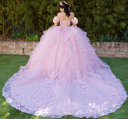 Super Long Off Shoulder Quince. 8330J by Cinderella Couture