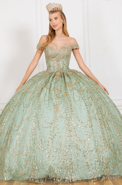 Sequin Flower Cape Dress. 4201 by Cindirella Couture