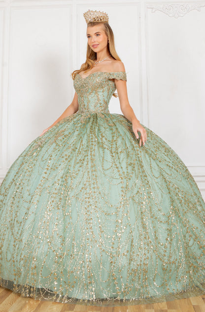 Sequin Flower Cape Dress. 4201 by Cindirella Couture