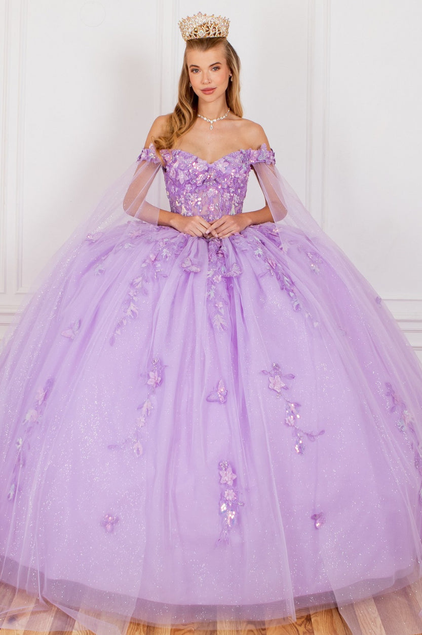 Elegant lace long off shoulder sweetheart embossed tulle satin train gown. 8075J by Cindirella Couture