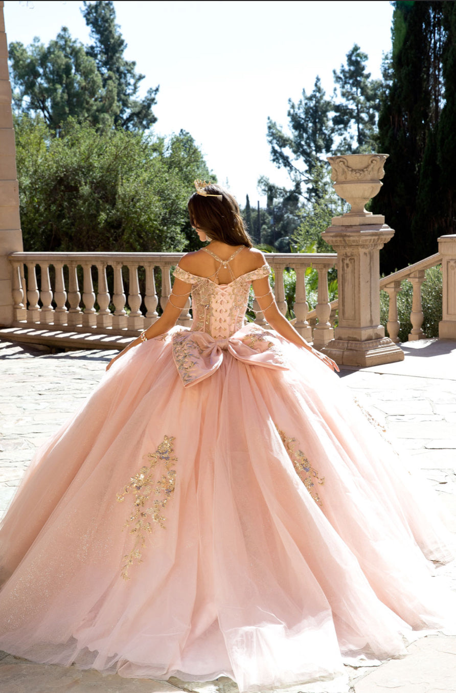Elegant Quince Dress with Removable Halter. PQ1076 by Bella Couture