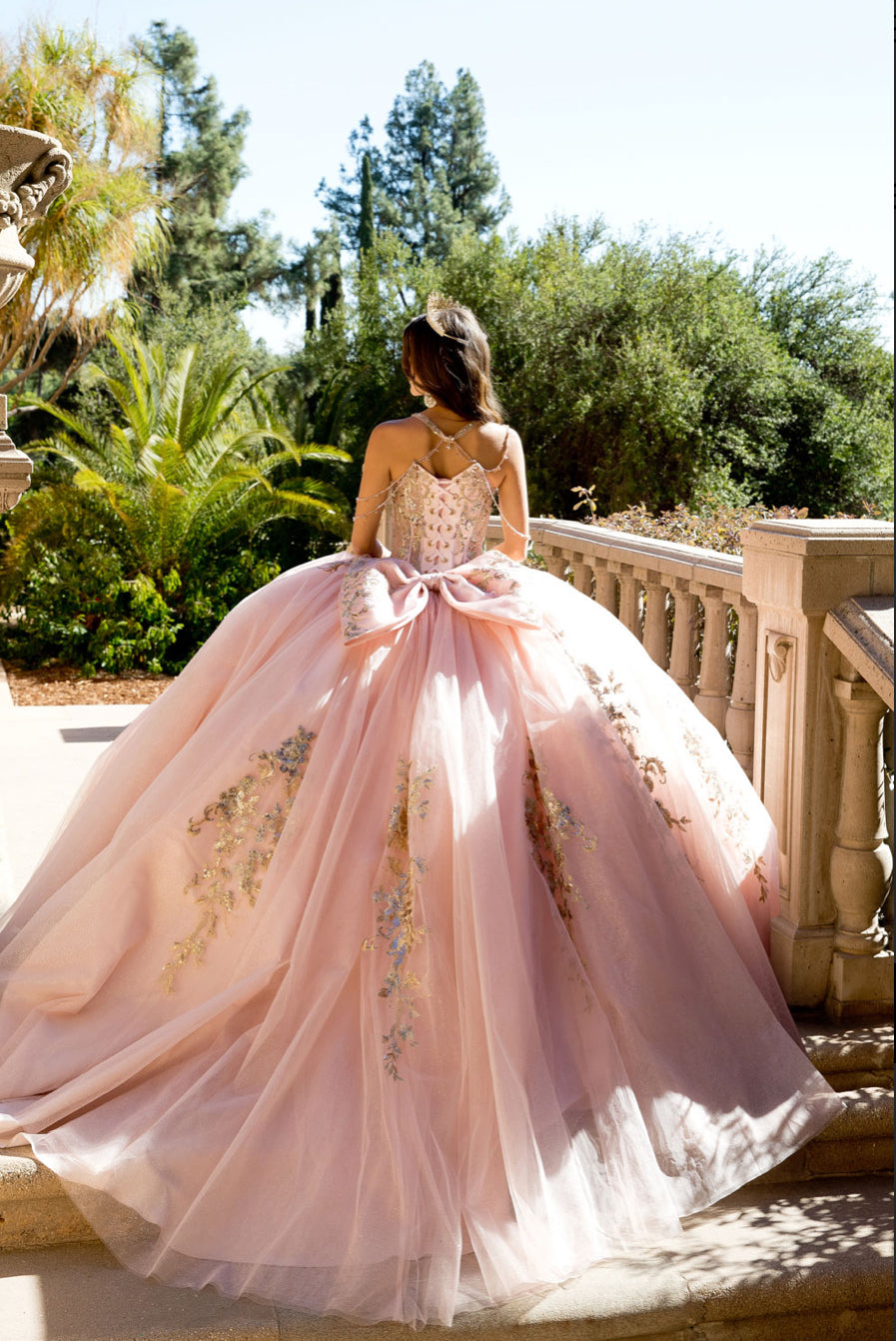 Elegant Quince Dress with Removable Halter. PQ1076 by Bella Couture