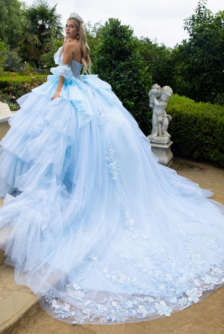 Show off your sense of style in this gorgeously embroidered and bejeweled ball gown. GL3551 GLS by Gloria