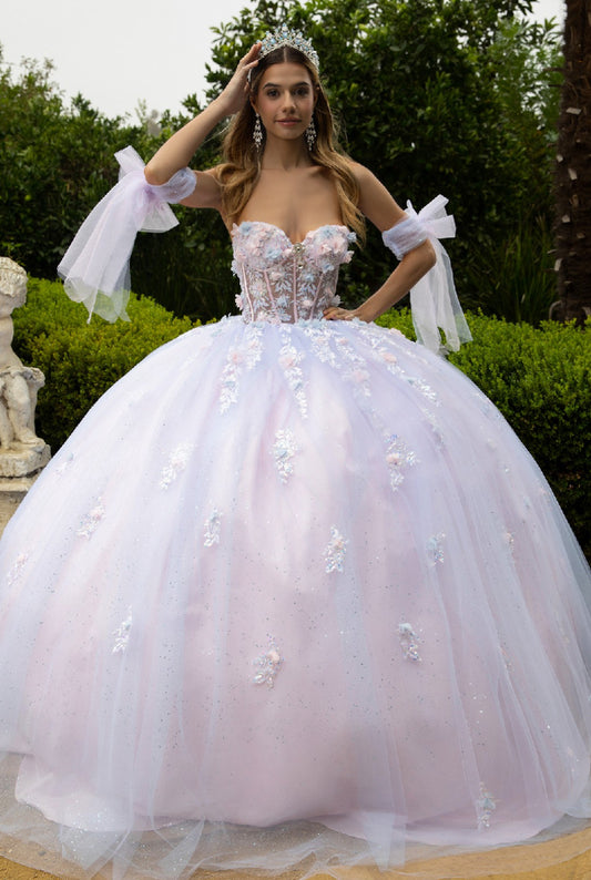 Look lovely in this multicolored ball gown. GL3570 GLS by Gloria