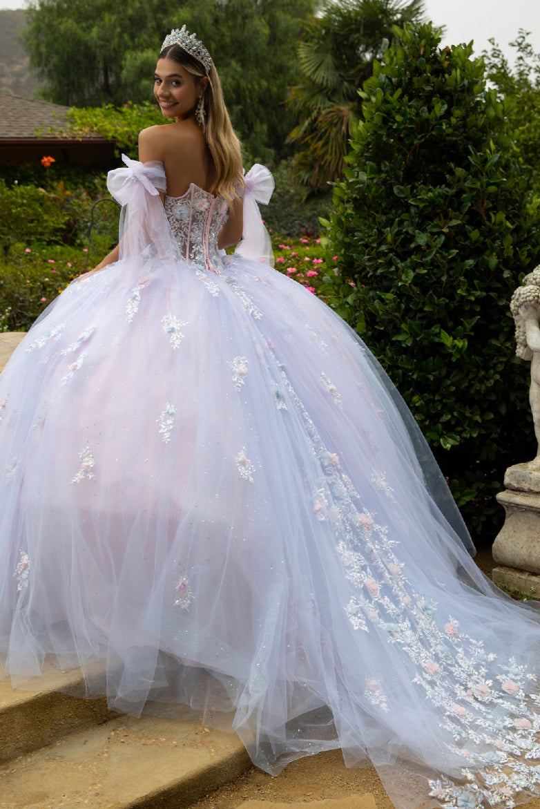 Look lovely in this multicolored ball gown. GL3570 GLS by Gloria