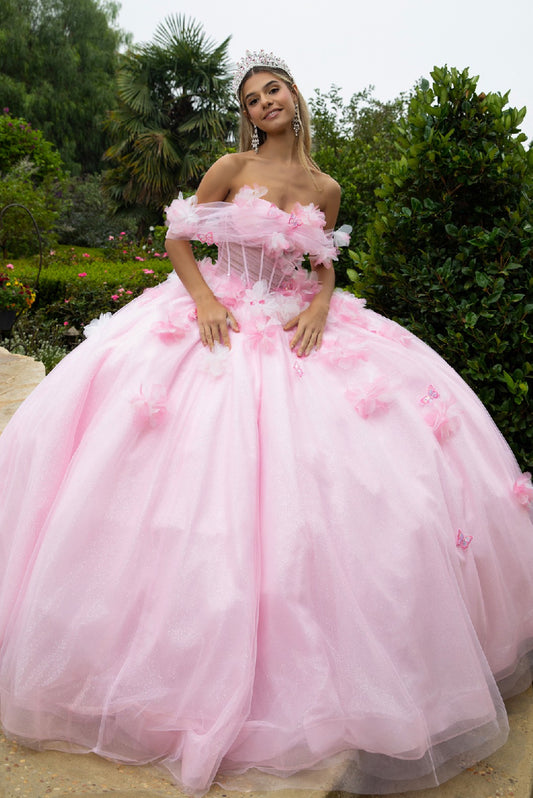 Look sweet in this sweetheart neckline, corset bodice ball gown. GL3608 GLS by Gloria