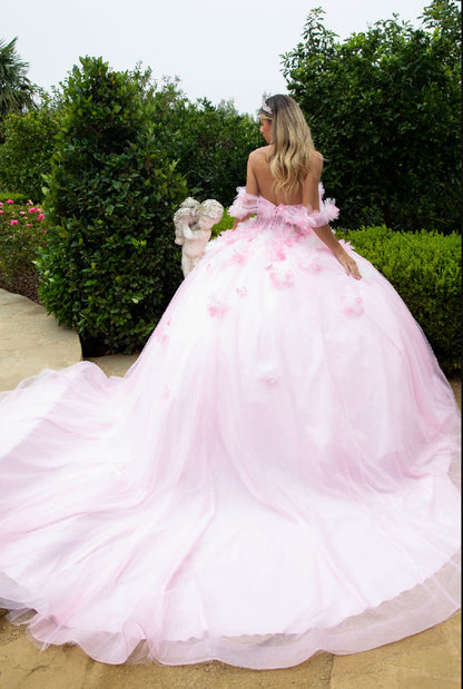 Look sweet in this sweetheart neckline, corset bodice ball gown. GL3608 GLS by Gloria