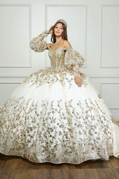 Detachable Train With Stones and Gems. PQ1041 by Bella Couture.