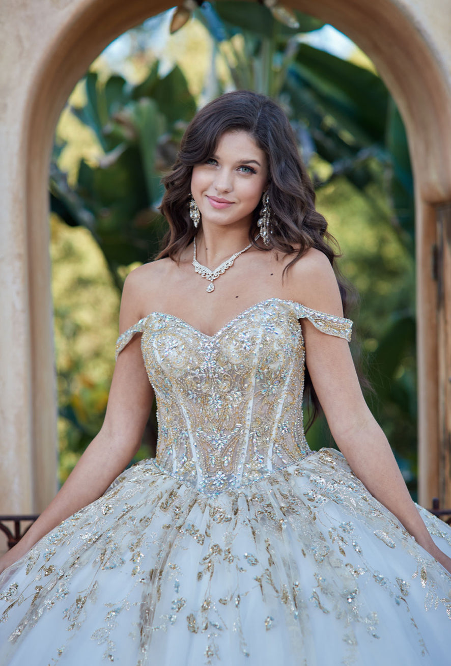 Detachable Train With Stones and Gems. PQ1041 by Bella Couture.