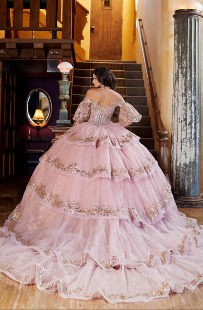 Detachable Train With Stones and Gems. PQ1041 by Bella Couture.