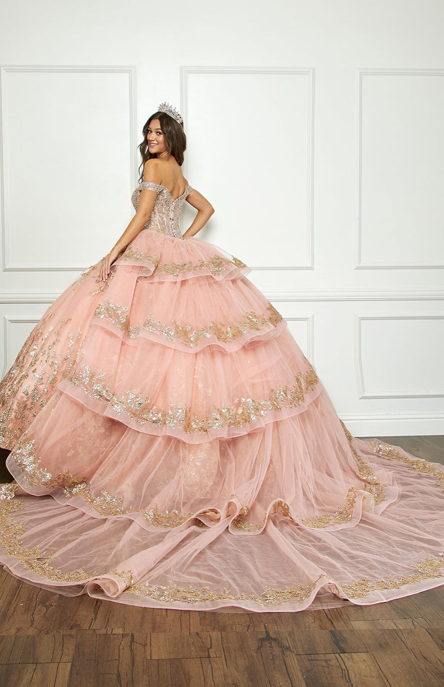 Detachable Train With Stones and Gems. PQ1041 by Bella Couture.