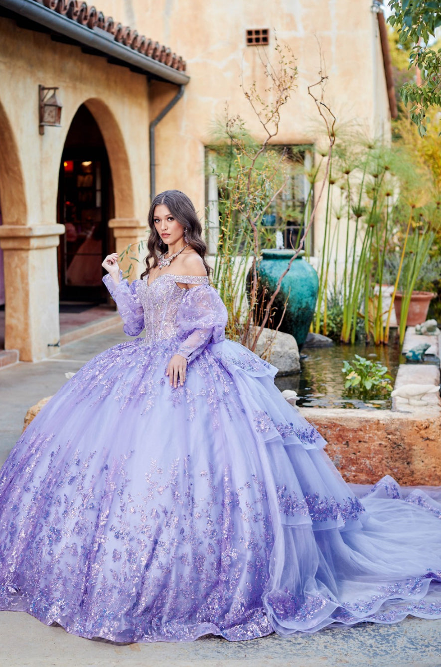 Detachable Train With Stones and Gems. PQ1041 by Bella Couture.